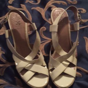 Vince Camino Leather Wedge Sandals